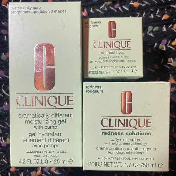 NIB Lot of 3 different CLINIQUE skincare products - Picture 1 of 4
